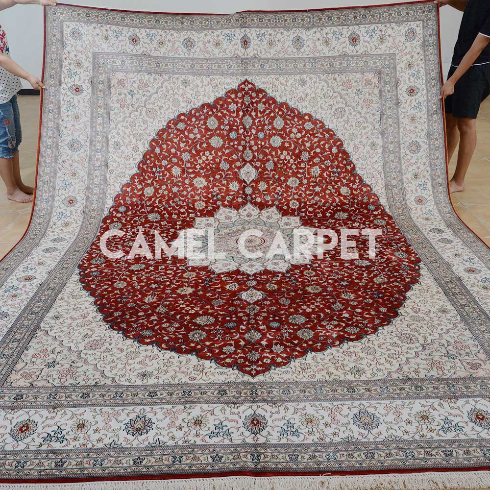 Large Size Traditional Silk Persian Tabriz Rugs