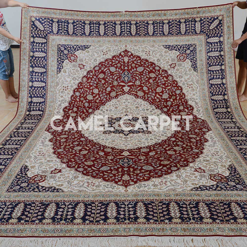 Hand Made Natrual Silk Large Persian Style Carpet