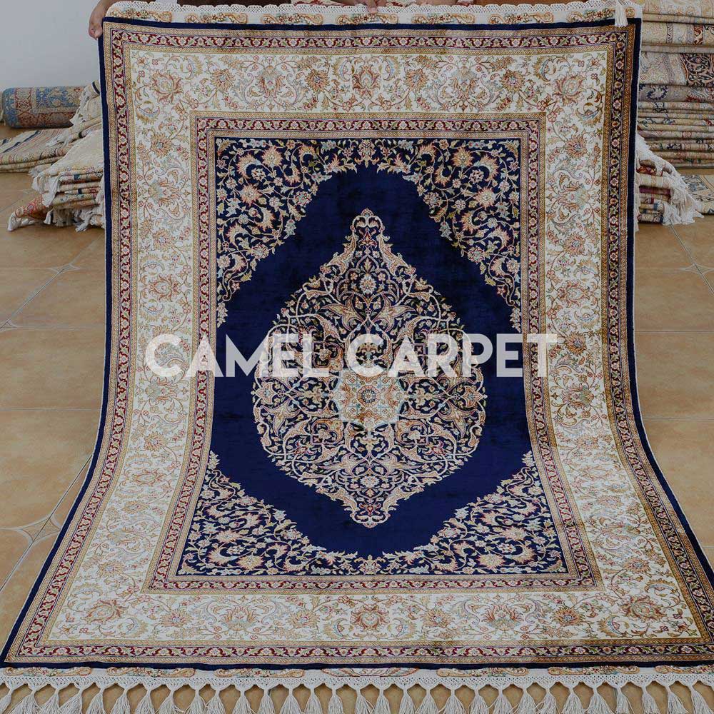 Silk Handwoven Navy Blue Carpet.jpg