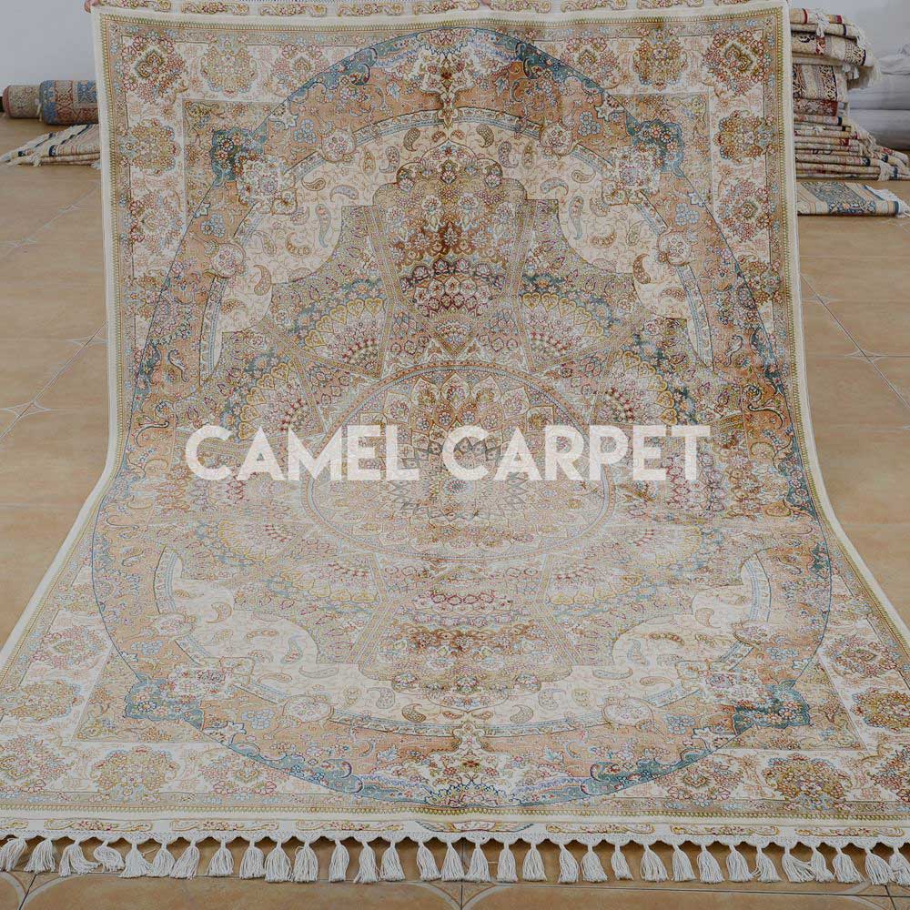 Hand Knotted Brown and Cream Rug.jpg