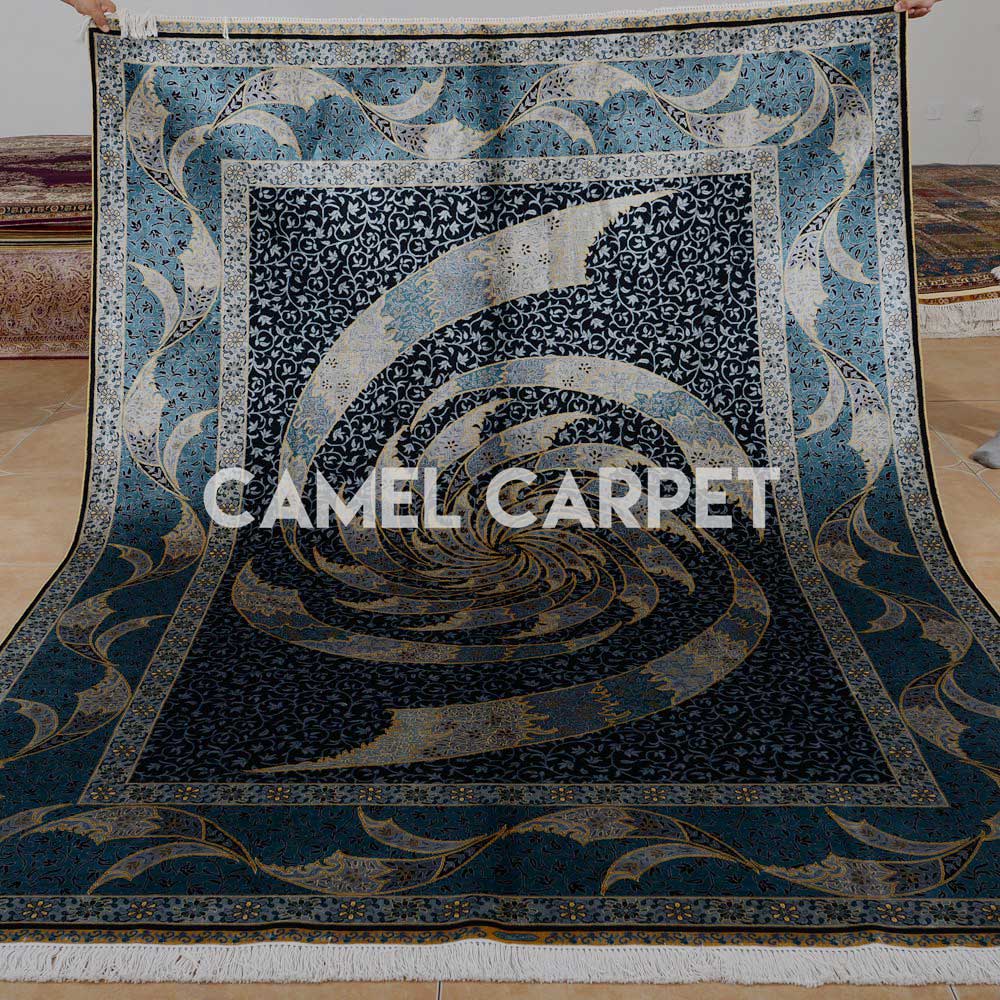 Turkish Hand Woven Teal Rugs For Sale