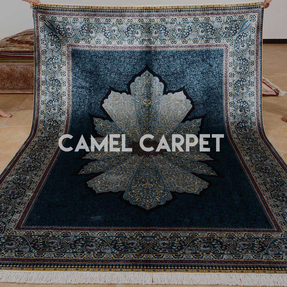 Blue Oriental Turkish Hand-made Rug