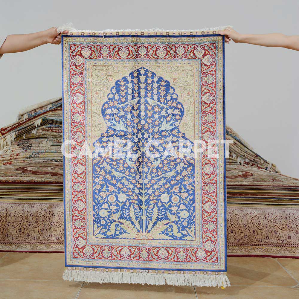 Silk Oriental Blue And Red Area Rug.jpg