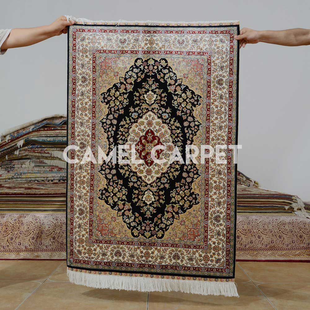 Silk Handmade Small Carpet For Bedroom.jpg