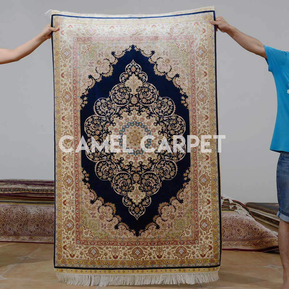 Oriental Silk Dark Blue Carpet