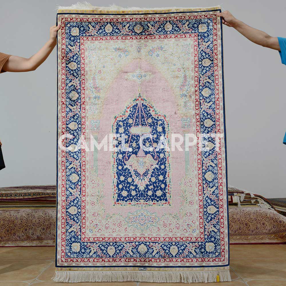 Small Hand Knotted Silk House Rugs