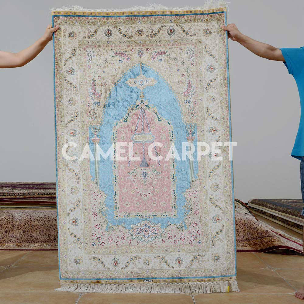Hand Knotted Silk Persian Small Rugs